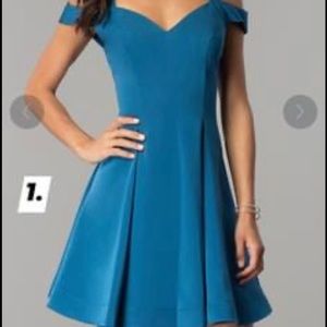Short A-line Cold-Shoulder Homecoming Dress